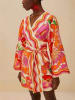 Tazga Kleid in Orange/ Pink/ Beige