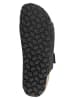 TRAVELIN' Leren slippers "Allinge" zwart