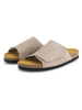 TRAVELIN' Leren slippers "Amot" beige