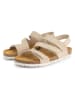 TRAVELIN' Leren sandalen "Harvik" beige