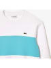 Lacoste Sweatshirt in Weiß/ Türkis