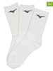 Mizuno Skarpety sportowe (3 pary) w kolorze białym