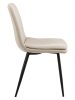Actona 4-delige set: eetkamerstoelen "Becca" beige/zwart - (B)46 x (H)85,5 x (D)55 cm