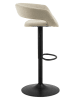 Actona 2-delige set: barkrukken "Grace" beige/zwart - (B)54,5 x (H)101 x (D)48,5 cm