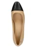 Wojas Leren pumps beige/zwart