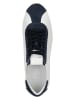 Wojas Leren sneakers wit/donkerblauw