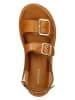 Wojas Leren sandalen cognackleurig