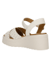 Wojas Leren sleehaksandalen crème