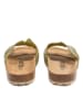 billowy Leren slippers groen