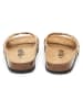 billowy Pantoletten in Braun/ Beige