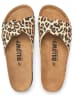 billowy Pantoletten in Braun/ Beige