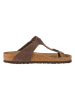 Birkenstock Leren teenslippers "Gizeh" bruin - wijdte N