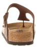 Birkenstock Skórzane japonki "Gizeh" w kolorze brązowym
