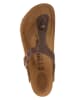 Birkenstock Leren teenslippers "Gizeh" bruin - wijdte N