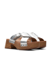 Clarks Leren slippers "Sivanne Walk" zilverkleurig