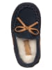 Clarks Leder-Slipper "Crackling Flo" in Dunkelblau