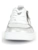 Gabor Leder-Sneakers in Weiß/ Silber