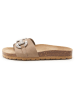BABUNKERS Family Leren slippers lichtbruin