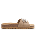 BABUNKERS Family Leren slippers lichtbruin