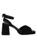 Paul Green Leren haksandalen zwart