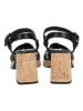 Paul Green Leren haksandalen zwart