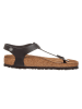 Birkenstock Leren teenslippers "Kairo" zwart - wijdte N