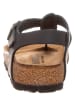 Birkenstock Skórzane japonki "Kairo" w kolorze czarnym