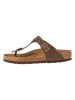 Birkenstock Leren teenslippers "Gizeh" bruin