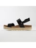 BACKSUN Leren haksandalen "Diadema" zwart