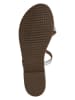Geox Leren slippers "Sozy Plus" zilverkleurig