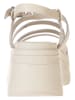 Tommy Hilfiger Leder-Keilsandaletten in Creme
