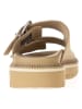 Tommy Hilfiger Leder-Pantoletten in Beige