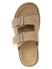 Tommy Hilfiger Leder-Pantoletten in Beige