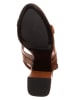 Calvin Klein Leder-Sandaletten in Hellbraun