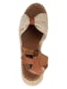 Pepe Jeans FOOTWEAR Leder-Keilsandaletten in Hellbraun/ Beige