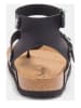 Sunbay Leren teenslippers "Yuruani" zwart