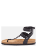 Sunbay Leren teenslippers "Yuruani" zwart