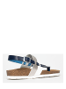 Sunbay Sandalen "Rita" in Weiß/ Blau/ Silber