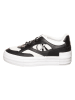 Calvin Klein Leder-Sneakers in Weiß/ Schwarz