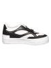 Calvin Klein Leder-Sneakers in Weiß/ Schwarz