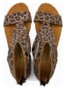 Comfortfusse Leder-Sandalen "Vera" in Hellbraun/ Schwarz