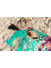 Foutastic Strandtuch "Summer Is State Of Mind" in Türkis/ Pink