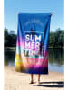 Foutastic Strandtuch "Summer Time" in Blau/ Pink