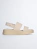 Liu Jo Leder-Sandalen in Creme