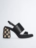 Liu Jo Leren haksandalen zwart