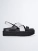 Liu Jo Sandalen in Silber/ Schwarz