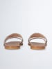 Liu Jo Leren slippers lichtbruin/bruin