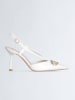 Liu Jo Leder-Slingpumps in Weiß