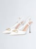 Liu Jo Leder-Slingpumps in Weiß