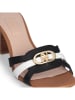 Liu Jo Leren slippers zwart/wit
